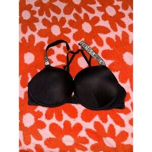 Victoria’s Secret bombshell black rhinestone swim top